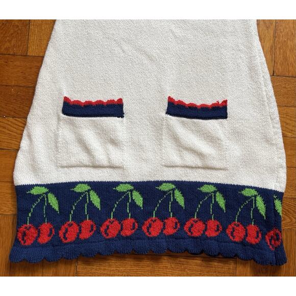 Urban Outfitters Kimchi Blue Sleeveless Cherry Knit Dress M Cottagecore Y2K Cute - Picture 4 of 12